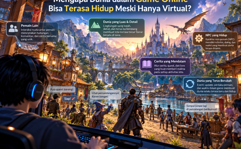 Mengapa Dunia dalam Game Online Bisa Terasa Hidup Meski Hanya Virtual?
